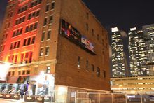 A large brick building.