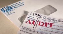 An irs form with the word audit on it.