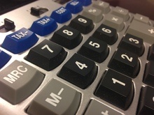 Close up, calculator.