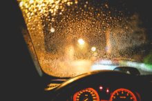 night, rain